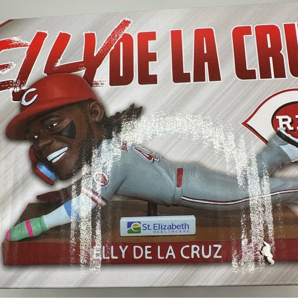Elly Reds Bobblehead Sliding 6-18-25 IN HAND SGA Cincinnati Reds